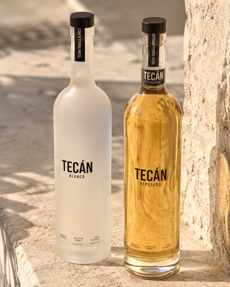 The Tecán Duo on travertine, golden hour